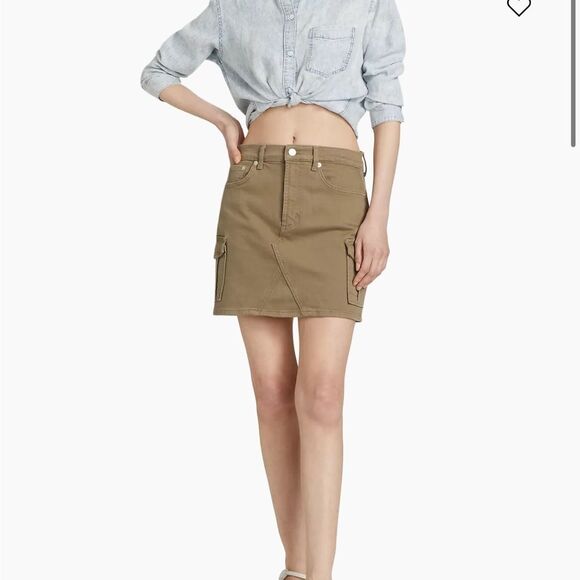 NWT Rails Laurel Y2K Cargo Mini Skirt Washed Olive Green Size 23 - Picture 1 of 7
